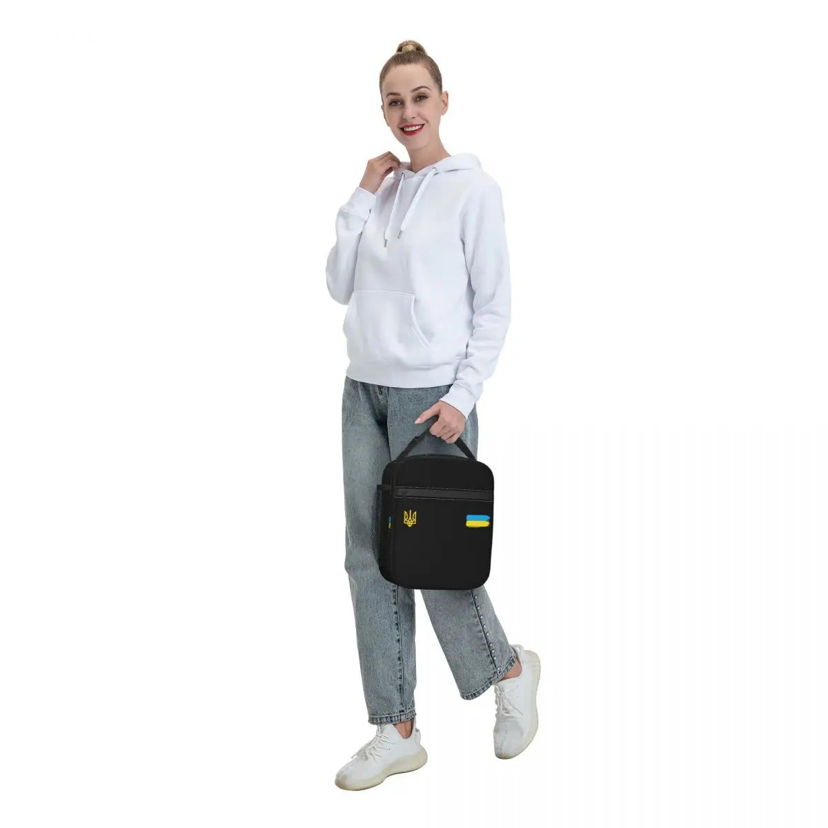 Ukrainian Flag Stripe Thermal Insulated Lunch Bags Coat Of Arms Of Ukraine Tryzu