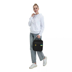 Ukrainian Flag Stripe Thermal Insulated Lunch Bags Coat Of Arms Of Ukraine Tryzu