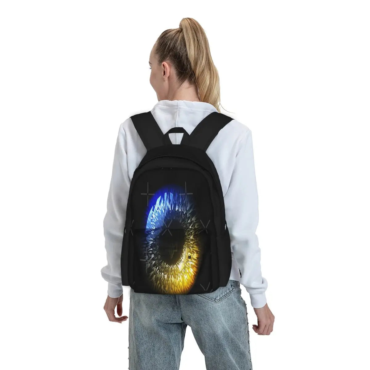 Ukranian Eye Backpacks Men's Bags Women Men Backpack Female Backpack