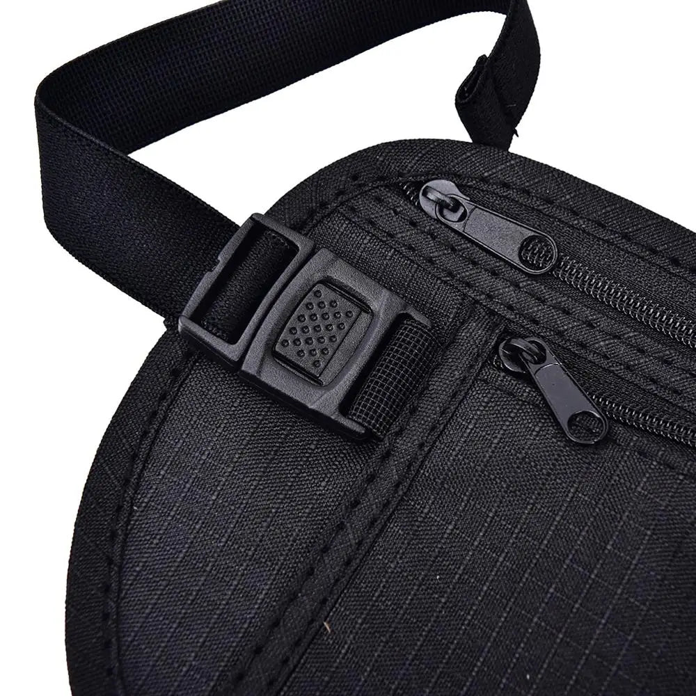 Ultra-thin Waist Bag Outdoor Money Belt Hidden Security Anti-theft Travel