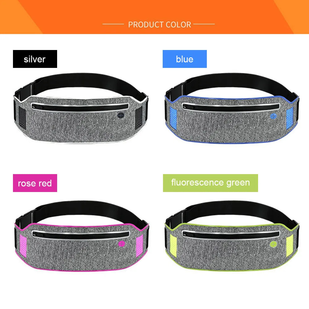 Ultrathin Waist Bum Bag Belt Phone Pouch Belly Bags for Sports Fitness