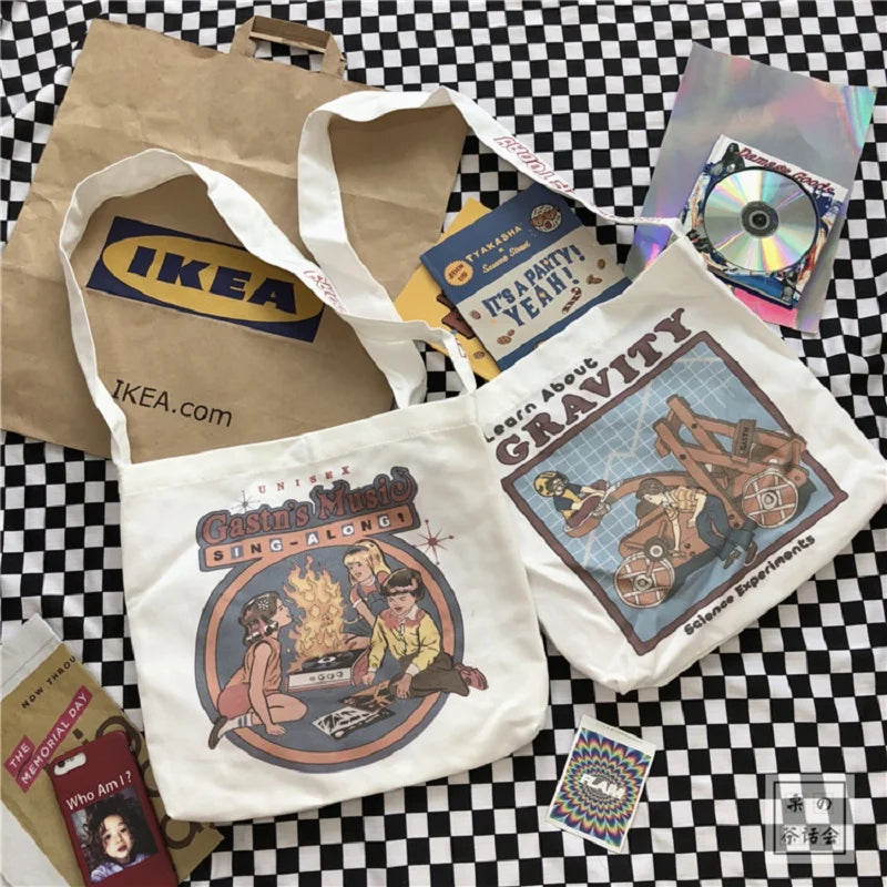 Ulzzang retro American comics Messenger bag