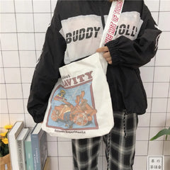 Ulzzang retro American comics Messenger bag