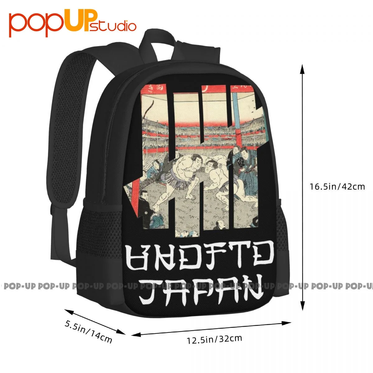 Ukiyoe Sumo Kabuki Japan Backpack - Large Capacity