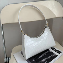 Underarm Bag Women's Shoulder Bag Retro Soft Surface Baguette Bag