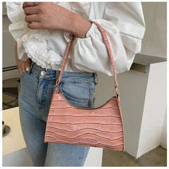 Underarm Bag Women's Shoulder Bag Retro Soft Surface Baguette Bag