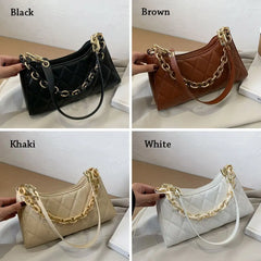 Pure Shoulder Messenger Bags Rhombus Chain Bags