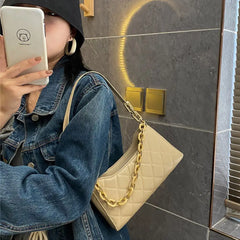 Pure Shoulder Messenger Bags Rhombus Chain Bags