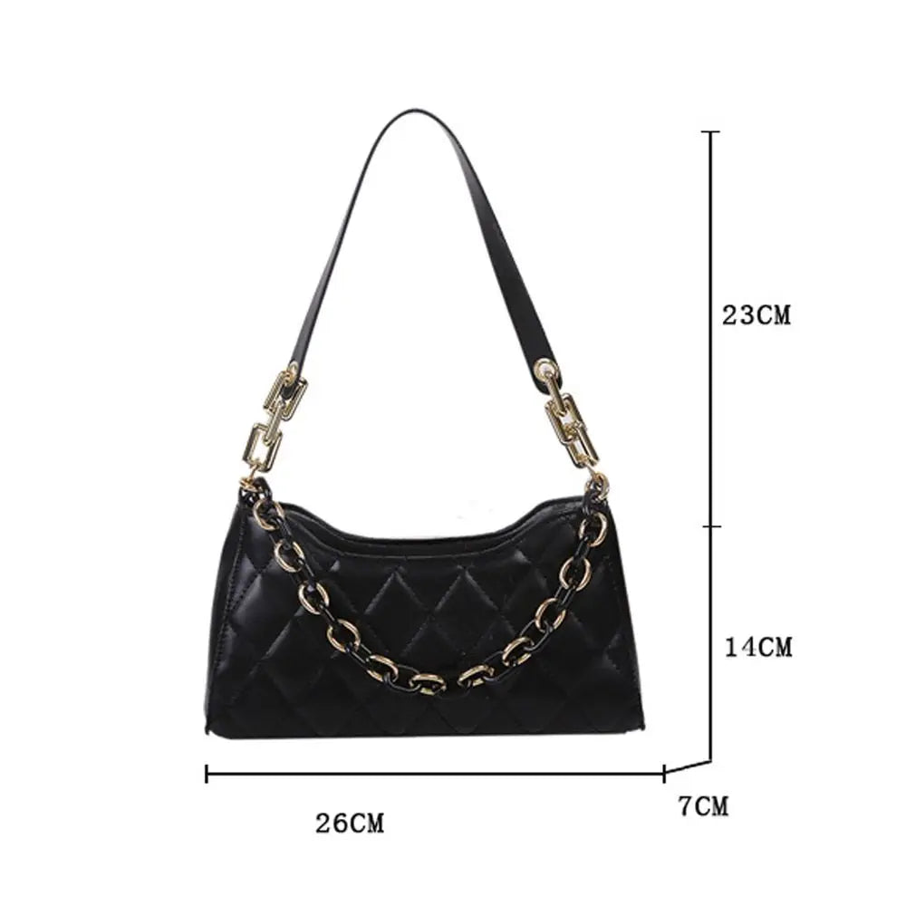 Pure Shoulder Messenger Bags Rhombus Chain Bags