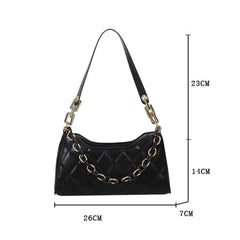 Pure Shoulder Messenger Bags Rhombus Chain Bags