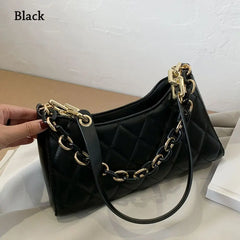 Pure Shoulder Messenger Bags Rhombus Chain Bags