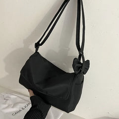 Underarm Shoulder Bag for Women Bow Solid Large Capacity Messenger Bag