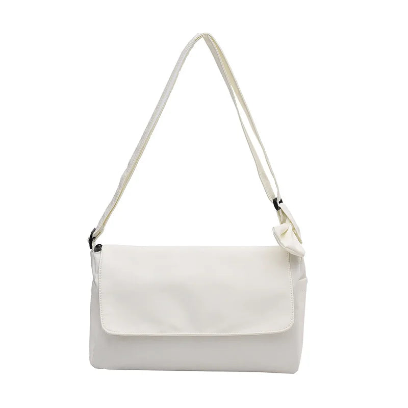 Underarm Shoulder Bag for Women Bow Solid Large Capacity Messenger Bag