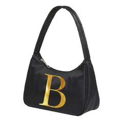 Golden Letters Print Tote Bag Chain Handbags Purse Totes