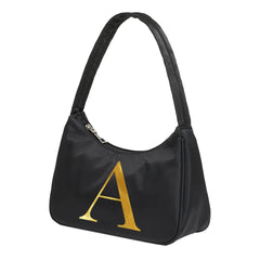 Golden Letters Print Tote Bag Chain Handbags Purse Totes