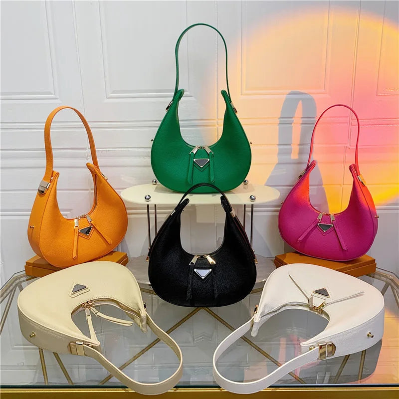 Half Moon Female Bag Underarm Shoulder Bags for Women Handbag
