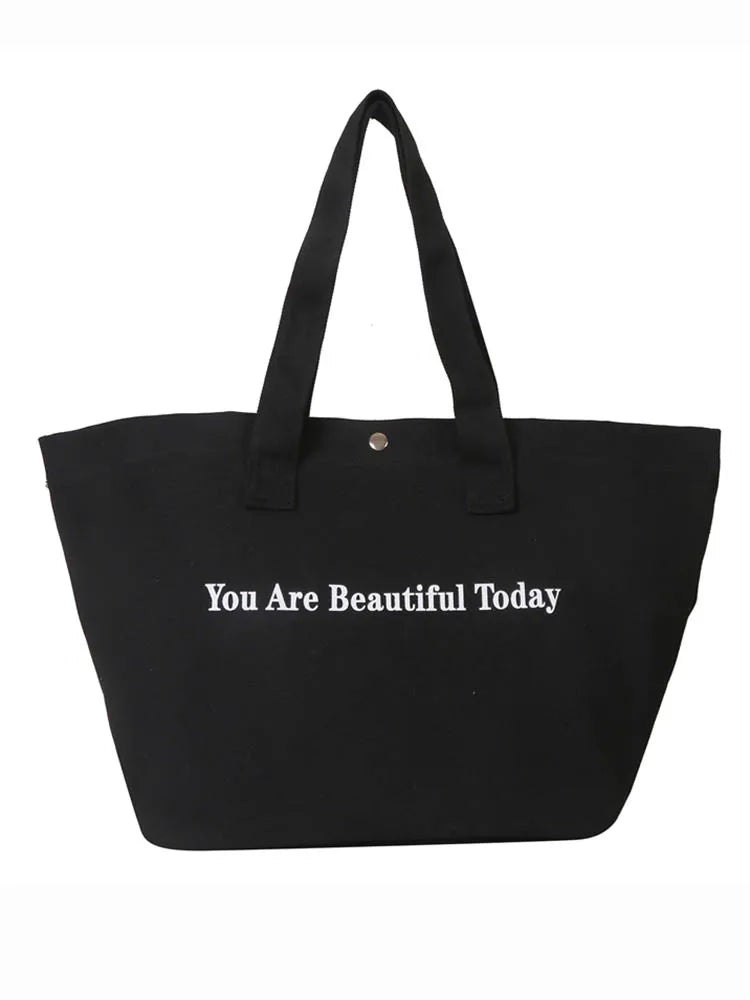 Casual Canvas Tote Bag for Women Large Capacity Shopper