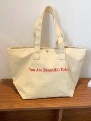 Casual Canvas Tote Bag for Women Large Capacity Shopper