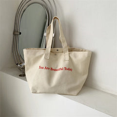 Casual Canvas Tote Bag for Women Large Capacity Shopper