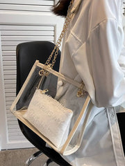 Women's Pu Leather Handbag Chain Shoulder Bag Top Handle Female Bags