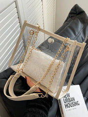 Women's Pu Leather Handbag Chain Shoulder Bag Top Handle Female Bags