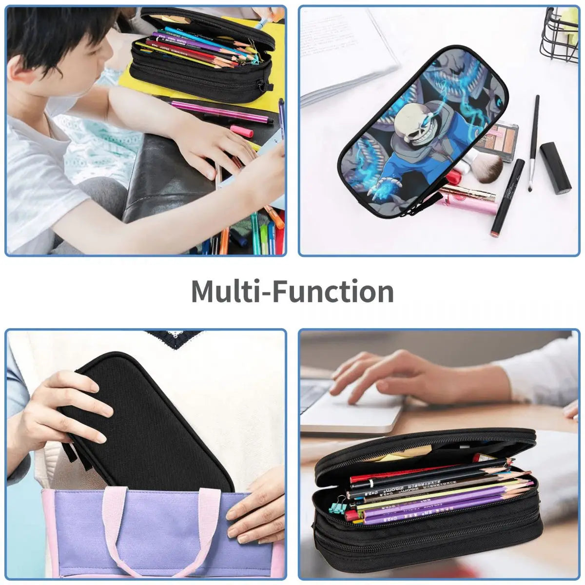 Undertale Pen Box Anime Zipper Pen Bag