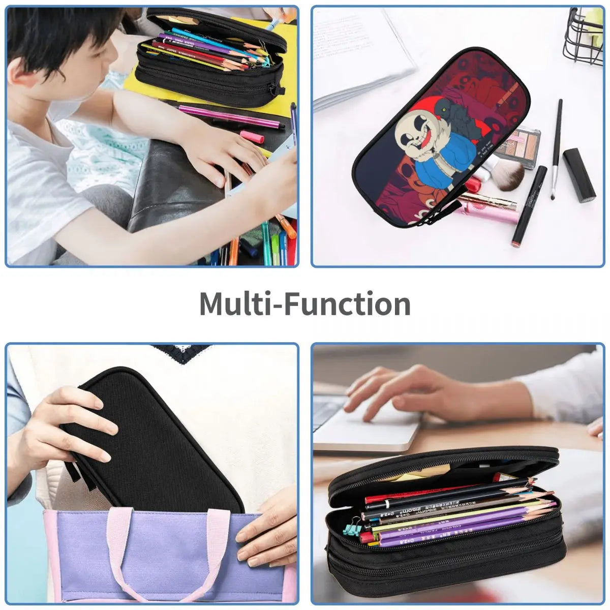 Undertale Pen Box Student Anime Zipper Pen Bag Child Stationery