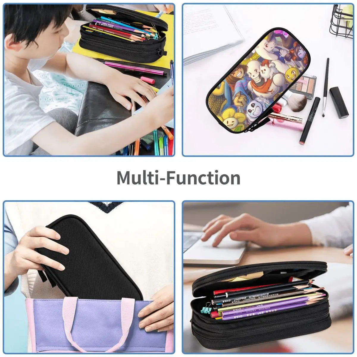 Undertale Pen Box Student School Anime Pen Bag