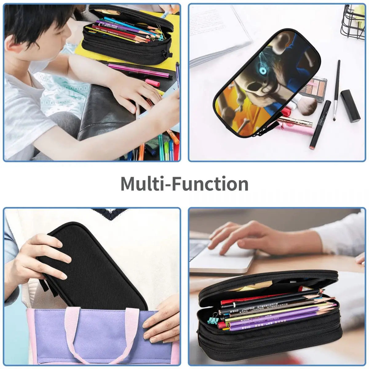 Undertale Pen Box Student School Anime Zipper Pen Bag Holder