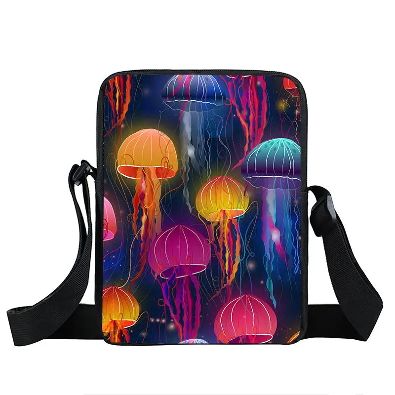 Underwater Turtle Fish Dolphin Shoulder Bag Teen Girl Messenger Cross Travel