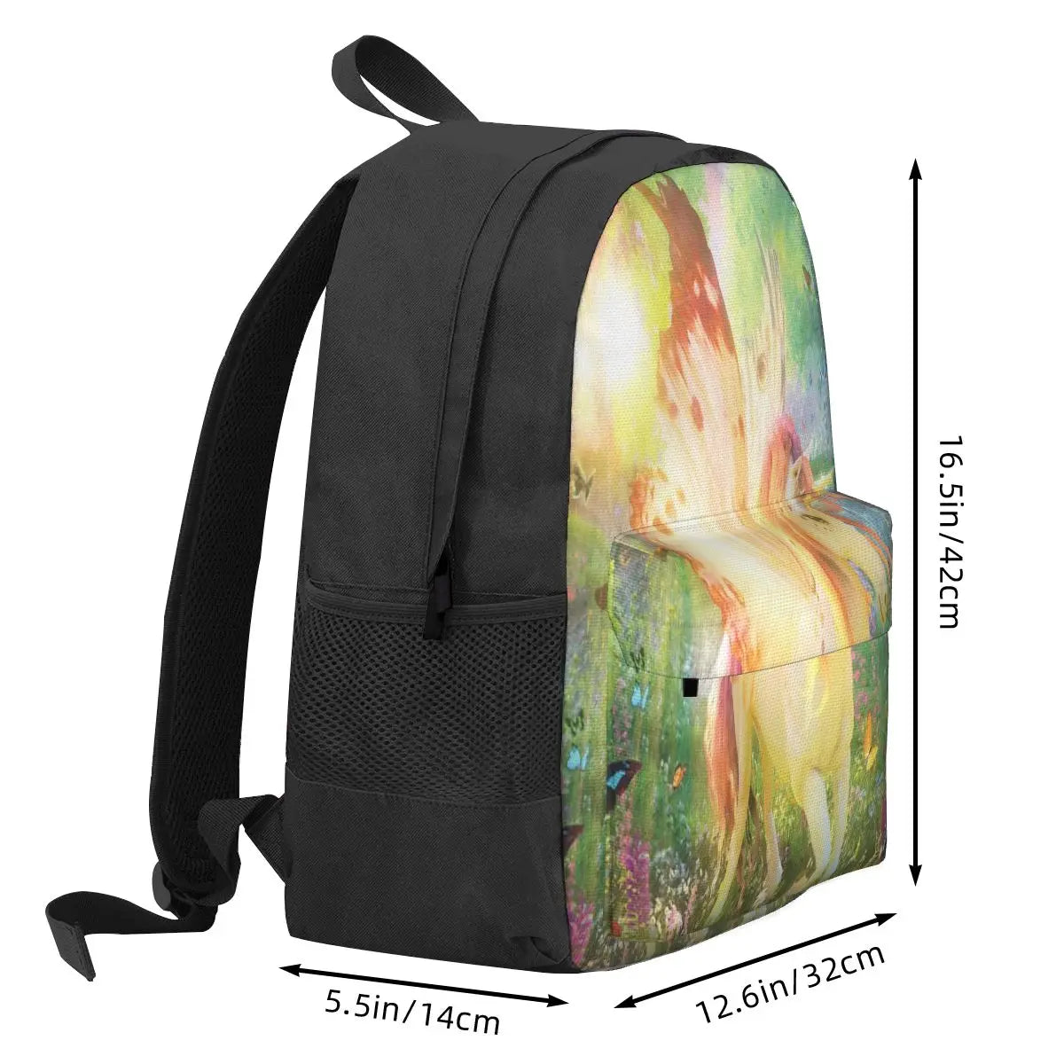 Unicorn Butterfly Backpack Schoolbag Men's Women's Waterproof