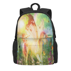 Unicorn Butterfly Backpack Schoolbag Men's Women's Waterproof