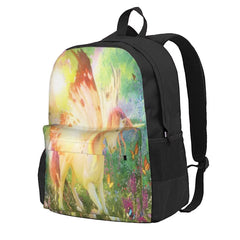 Unicorn Butterfly Backpack Schoolbag Men's Women's Waterproof