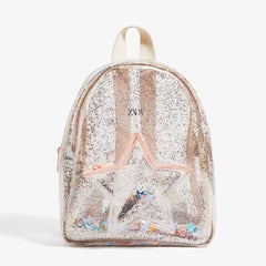 Unicorn PVC Transparent Backpack for Kids Plush Kindergarten Bag