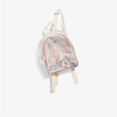 Unicorn PVC Transparent Backpack for Kids Plush Kindergarten Bag