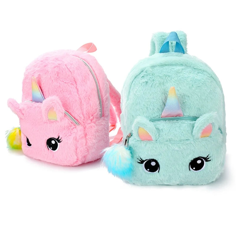 Unicorn Plush Bag Schoolbag For Boys Girls Kids Backpack Doll Bags