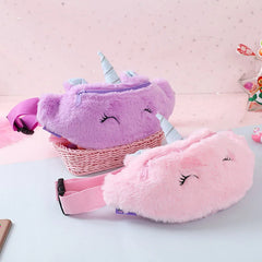 Unicorn Plush Waist Pack Girl Student Belt Bag Teenager Chest Bag