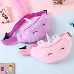 Unicorn Plush Waist Pack Girl Student Belt Bag Teenager Chest Bag