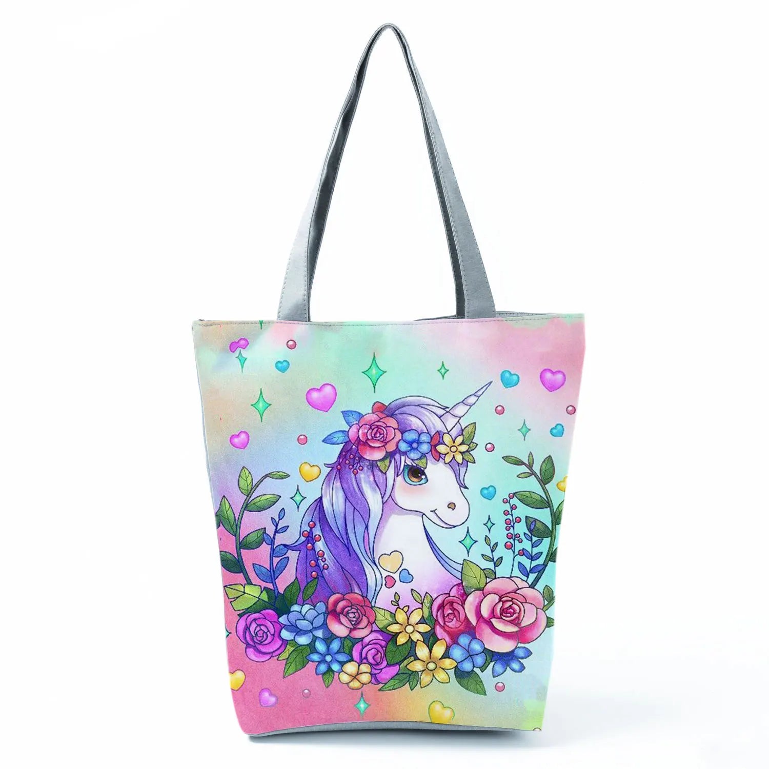 Unicorn Printing Handbags Large Capacity Travel Female Shoulder Bag