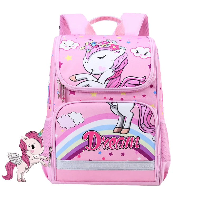 Unicorn School Bag Kids Backpack For Boys Girls 3D Animal Dinosaur Orthopedic