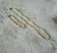 Baroque Freshwater Pearl Necklace Bracelet Set for Wedding Birthday