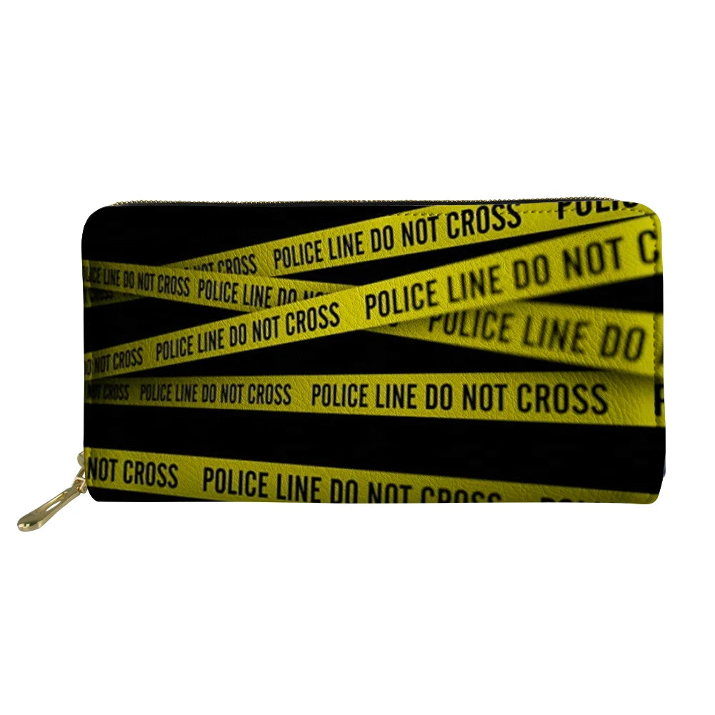 Unique Seal Letter Long Wallet Zipper Purse Lightweight Unisex Clutch Bag