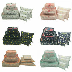 6pcs Travel Storage Bag Clothes Underwear Cosmetics Packing Cubes