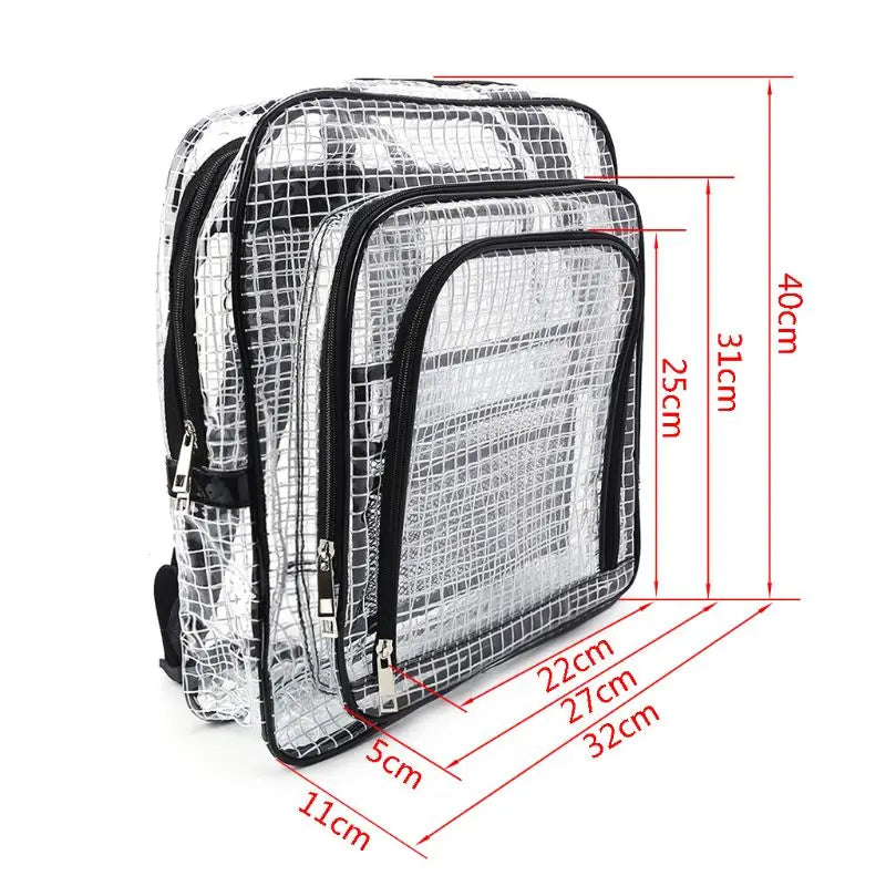 Unisex Anti-static Clear Backpack PVC Rucksack Engineer Tools Bag
