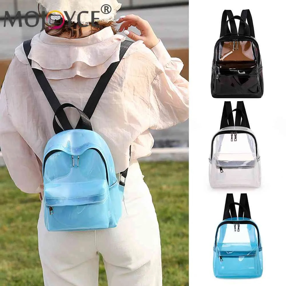 Unisex PVC Jelly Backpack for Lady Girls School College Bookbag