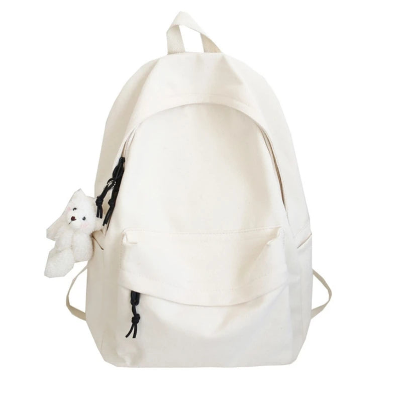 Unisex Canvas Backpack Daypack Satchel School Travel Bookbag
