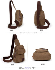 Canvas Waist Packs Travel Chest-Bag Cross Body Bags