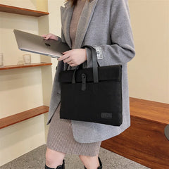 Canvas Briefcase Laptop Bag Casual Business Document Holder