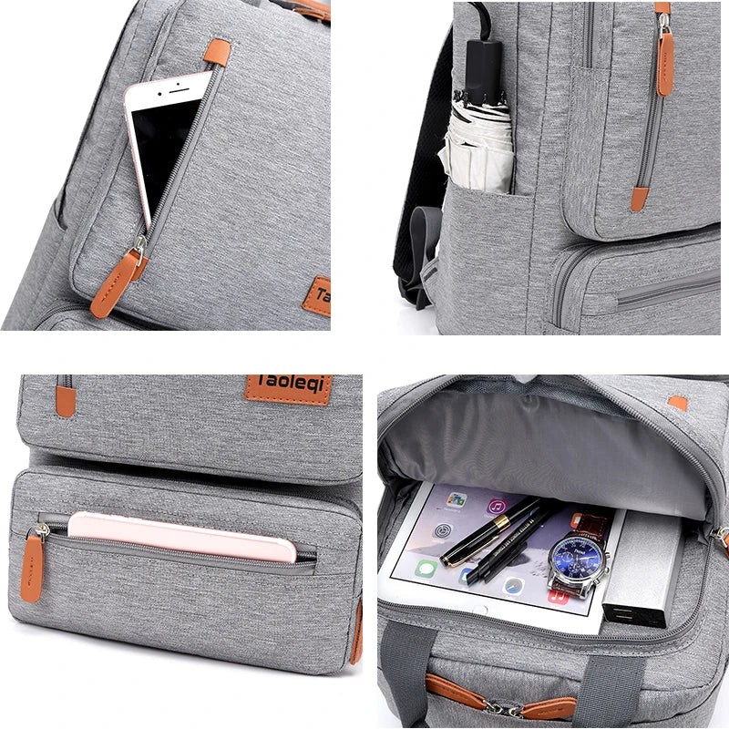 Unisex Casual Business Laptop Backpack 15.6-inch Anti-theft Travel School Bag