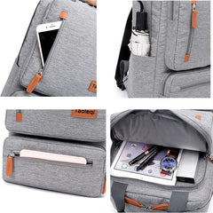 Unisex Casual Business Laptop Backpack 15.6-inch Anti-theft Travel School Bag